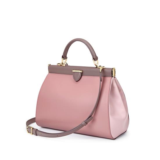 Small Florence Frame Bag in Dusky Pink, Rose Dust & Chanterelle from Aspinal of London