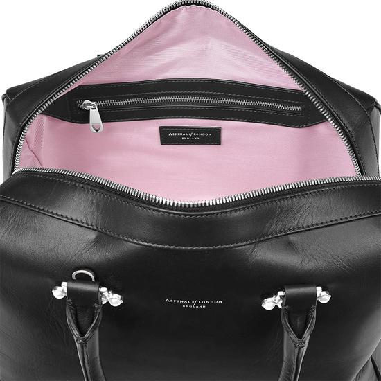 Large Pearl Bowling Bag in Smooth Black from Aspinal of London