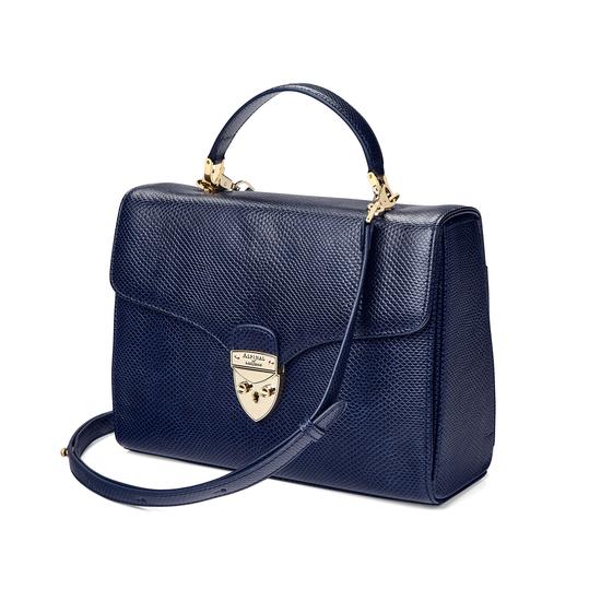 Mayfair Bag in Midnight Blue Lizard from Aspinal of London