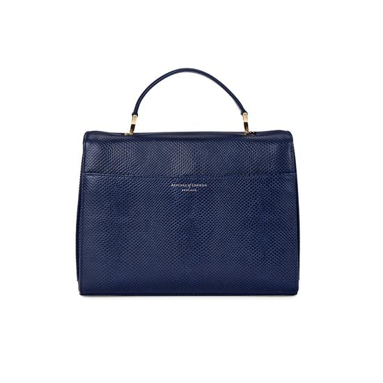 Mayfair Bag in Midnight Blue Lizard from Aspinal of London