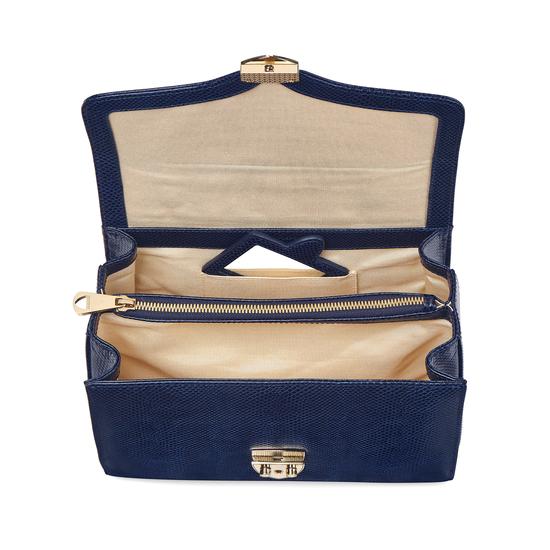 Mayfair Bag in Midnight Blue Lizard from Aspinal of London