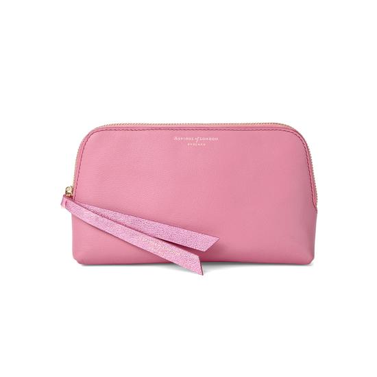 Small Essential Cosmetic Case in Blossom Kaviar from Aspinal of London