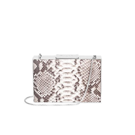 Scarlett Box Clutch in Natural Python from Aspinal of London