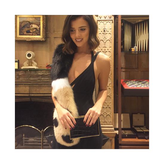 Scarlett Box Clutch in Natural Python from Aspinal of London