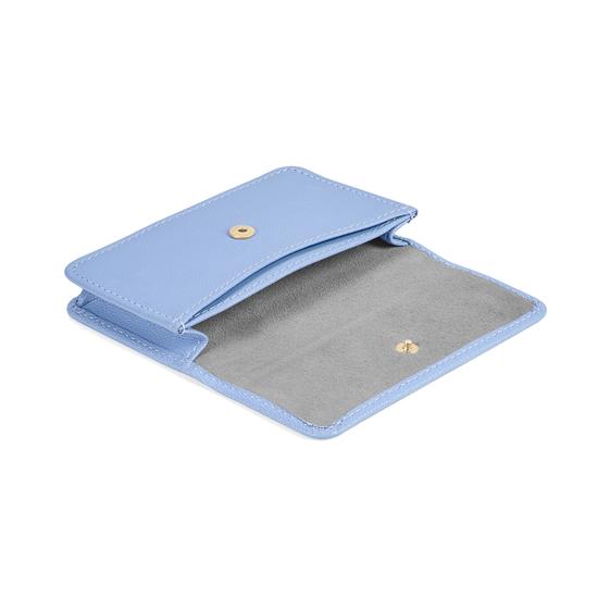 Business & Credit Card Case in Misty Blue Kaviar from Aspinal of London