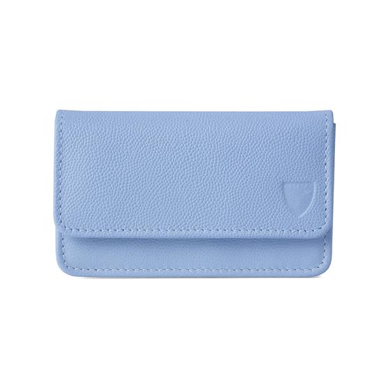 Business & Credit Card Case in Misty Blue Kaviar from Aspinal of London