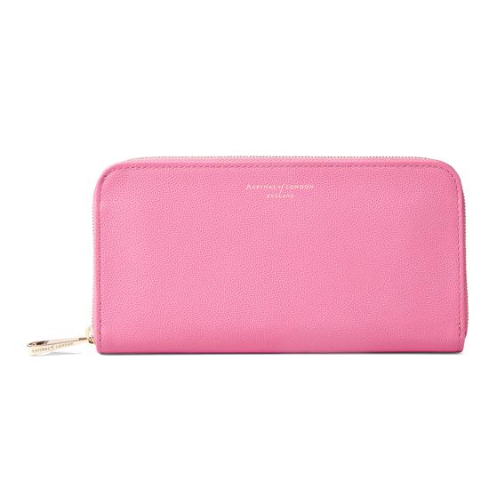 Continental Clutch Zip Wallet in Blossom Kaviar from Aspinal of London