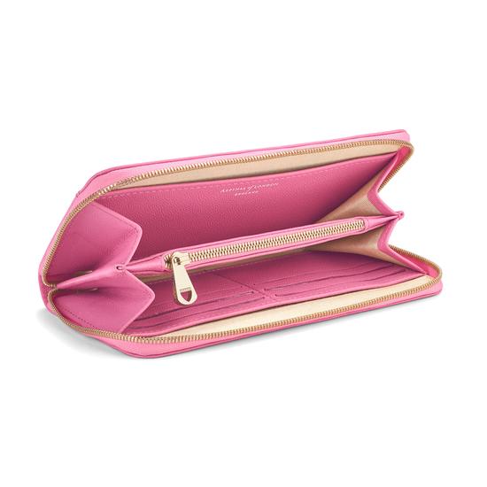 Continental Clutch Zip Wallet in Blossom Kaviar from Aspinal of London