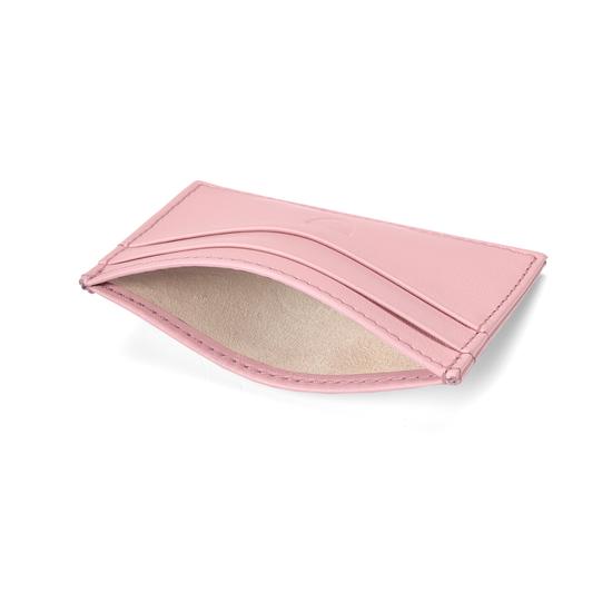 Slim Credit Card Case in Blush Pink Nappa from Aspinal of London