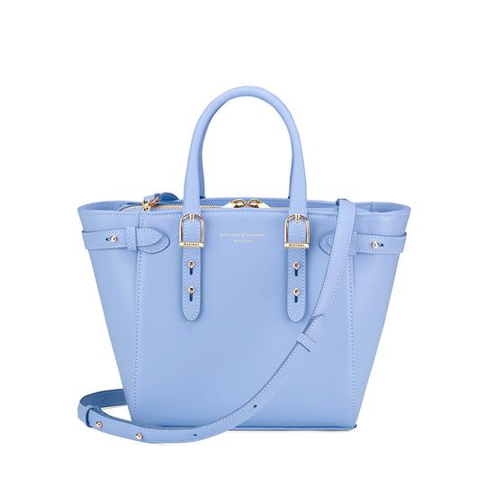 Mini Marylebone Tote in Smooth Misty Blue from Aspinal of London