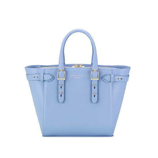 Mini Marylebone Tote in Smooth Misty Blue from Aspinal of London
