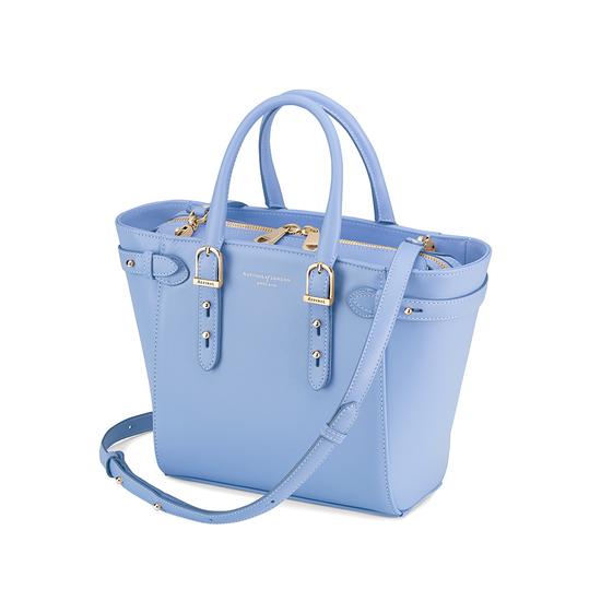 Mini Marylebone Tote in Smooth Misty Blue from Aspinal of London