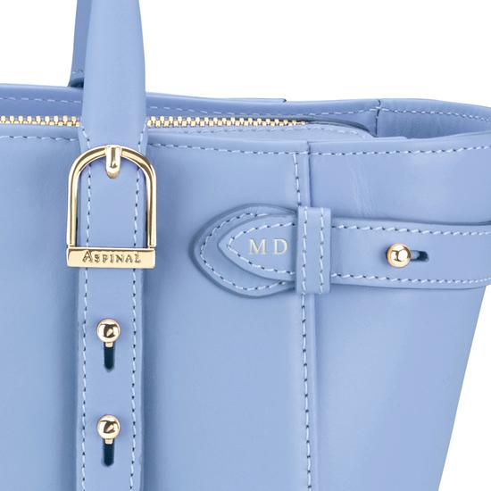 Mini Marylebone Tote in Smooth Misty Blue from Aspinal of London