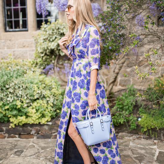 Mini Marylebone Tote in Smooth Misty Blue from Aspinal of London