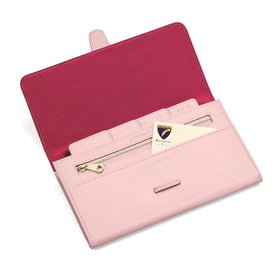 Classic Travel Wallet in Blush Pink Nappa from Aspinal of London