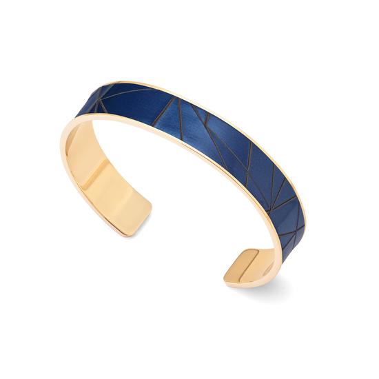 Cleopatra Skinny Cuff Bracelet in Navy Infinity from Aspinal of London