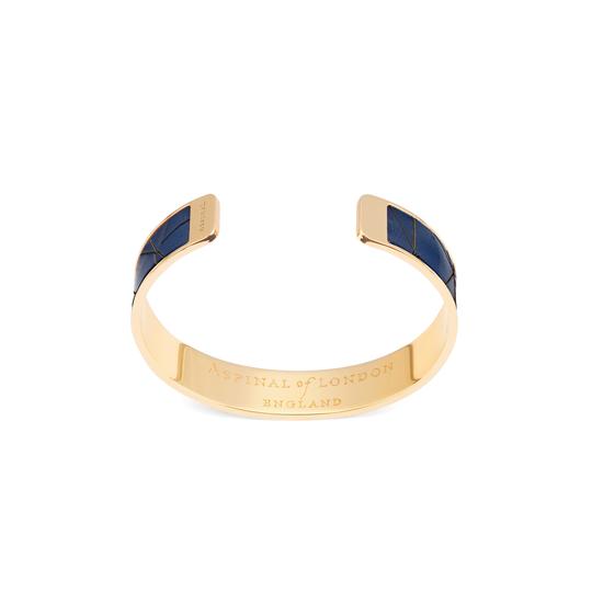Cleopatra Skinny Cuff Bracelet in Navy Infinity from Aspinal of London