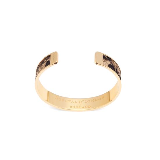Cleopatra Skinny Cuff Bracelet in Tan Snake from Aspinal of London