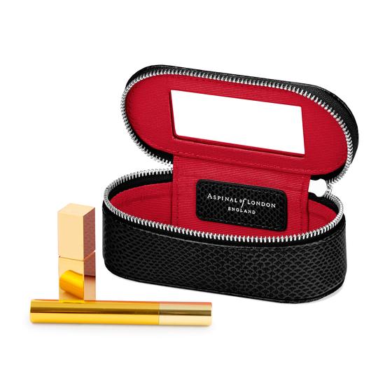 Handbag Tidy All in Jet Black Lizard from Aspinal of London