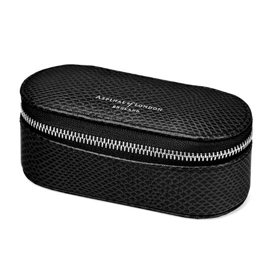 Handbag Tidy All in Jet Black Lizard from Aspinal of London