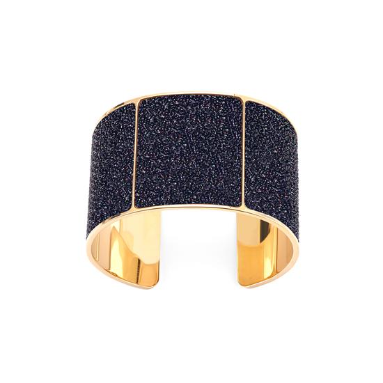 Minerva Cuff Bracelet in Black Multi Sparkle from Aspinal of London