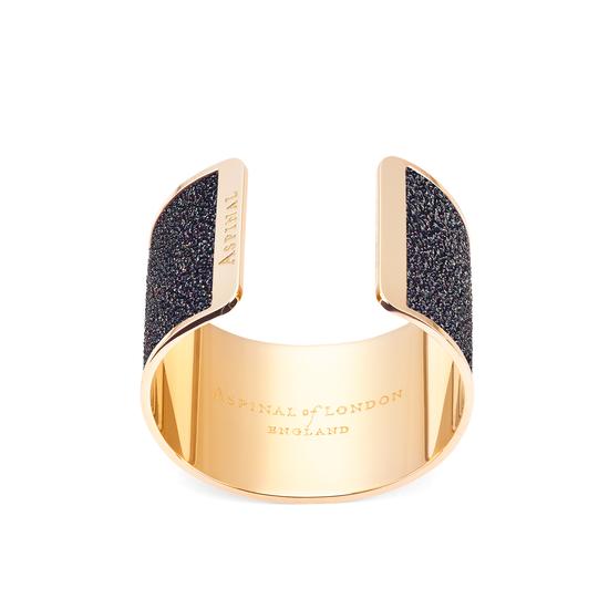 Minerva Cuff Bracelet in Black Multi Sparkle from Aspinal of London