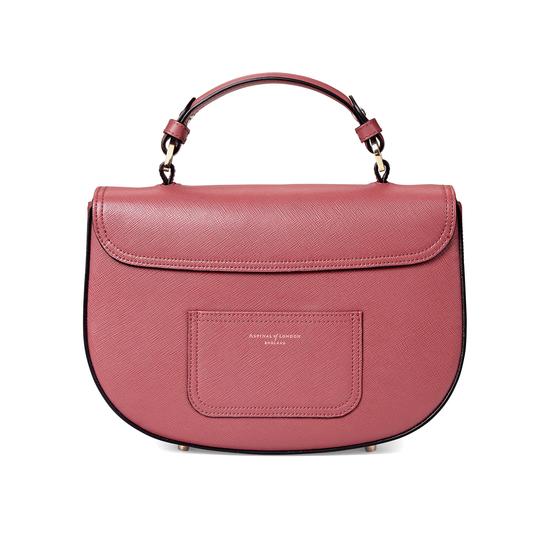 Letterbox Saddle Bag in Blusher Saffiano from Aspinal of London