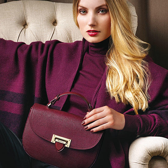 Letterbox Saddle Bag in Blusher Saffiano from Aspinal of London