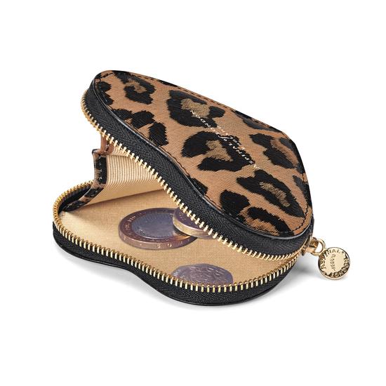 Heart Coin Purse in Digital Leopard Print from Aspinal of London