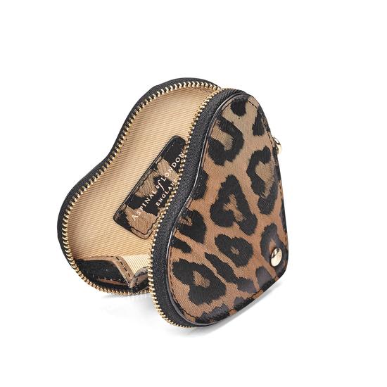 Heart Coin Purse in Digital Leopard Print from Aspinal of London