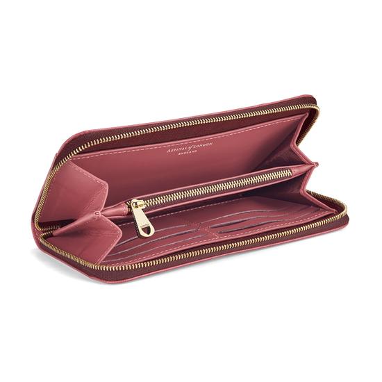 Continental Clutch Zip Wallet in Blusher Saffiano from Aspinal of London