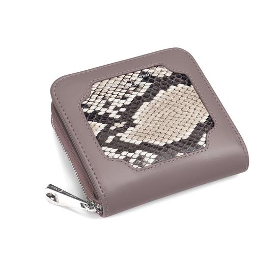 Marylebone Mini Purse in Smooth Chanterelle & Natural Python Print from Aspinal of London