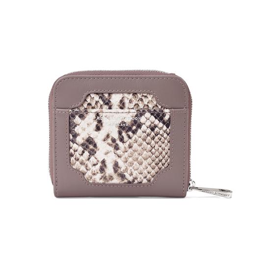 Marylebone Mini Purse in Smooth Chanterelle & Natural Python Print from Aspinal of London