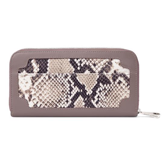 Marylebone Purse in Smooth Chanterelle & Natural Python Print from Aspinal of London
