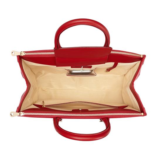 Editor's Tote in Scarlet Saffiano from Aspinal of London