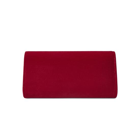Mini Eaton Clutch in Scarlet Velvet from Aspinal of London