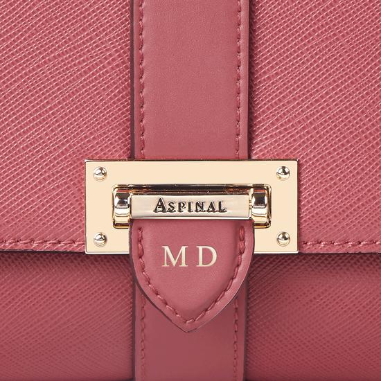 Small Lottie Bag in Blusher Saffiano from Aspinal of London