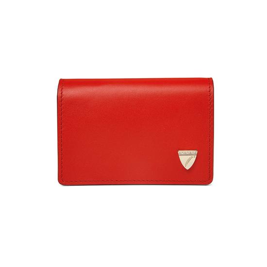 Accordion Credit Card Holder in Smooth Scarlet from Aspinal of London