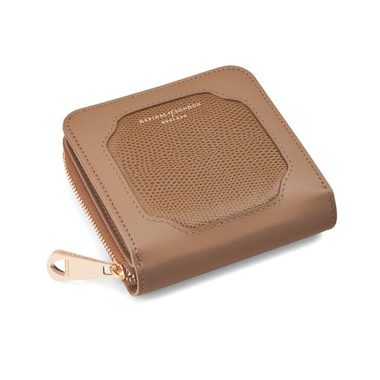Marylebone Mini Purse in Camel Lizard & Smooth Camel from Aspinal of London