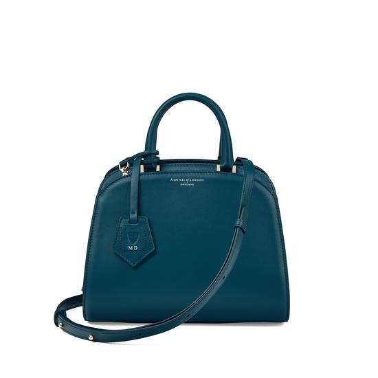 Mini Hepburn Bag in Smooth Peacock from Aspinal of London