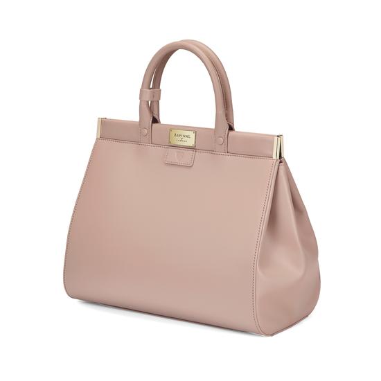 Large Florence Snap Bag in Smooth Soft Taupe from Aspinal of London