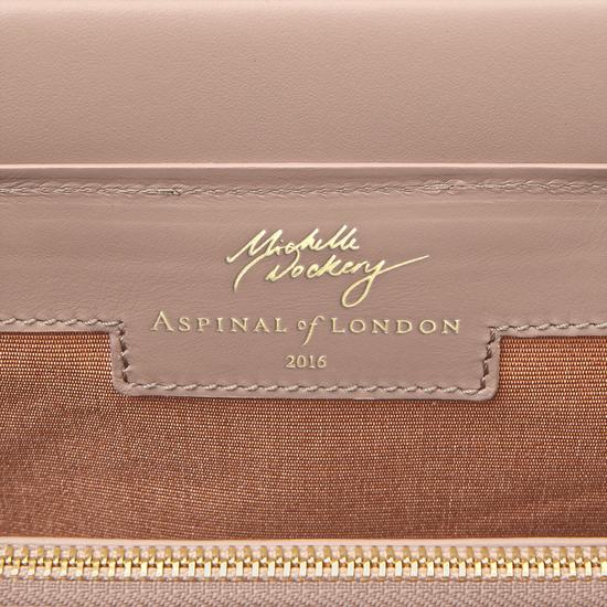 Large Florence Snap Bag in Smooth Soft Taupe from Aspinal of London