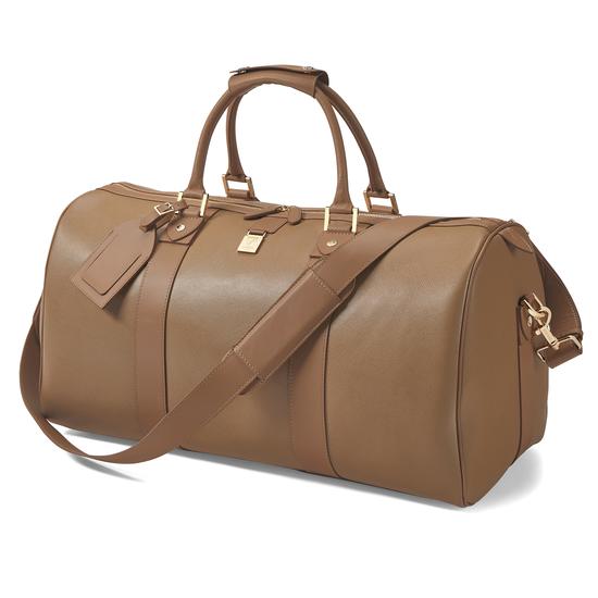 Boston Bag in Camel Saffiano from Aspinal of London