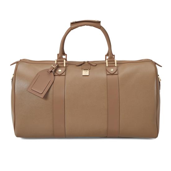 Boston Bag in Camel Saffiano from Aspinal of London