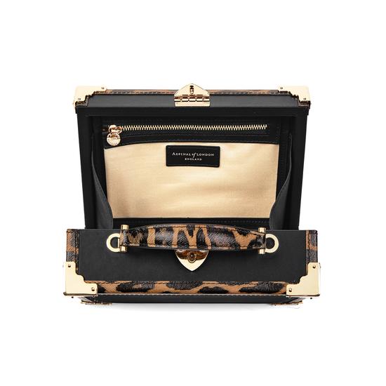 Mini Trunk Clutch in Digital Leopard Print from Aspinal of London