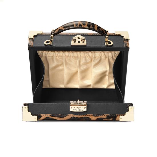 Mini Trunk Clutch in Digital Leopard Print from Aspinal of London