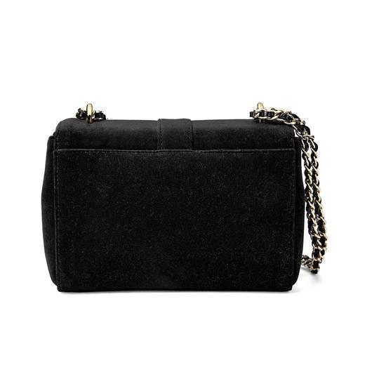 Small Lottie Bag in Black Velvet from Aspinal of London