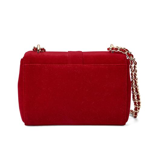 Small Lottie Bag in Scarlet Velvet from Aspinal of London