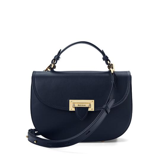 Letterbox Saddle Bag in Smooth Navy from Aspinal of London