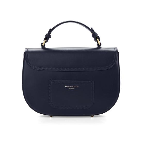 Letterbox Saddle Bag in Smooth Navy from Aspinal of London
